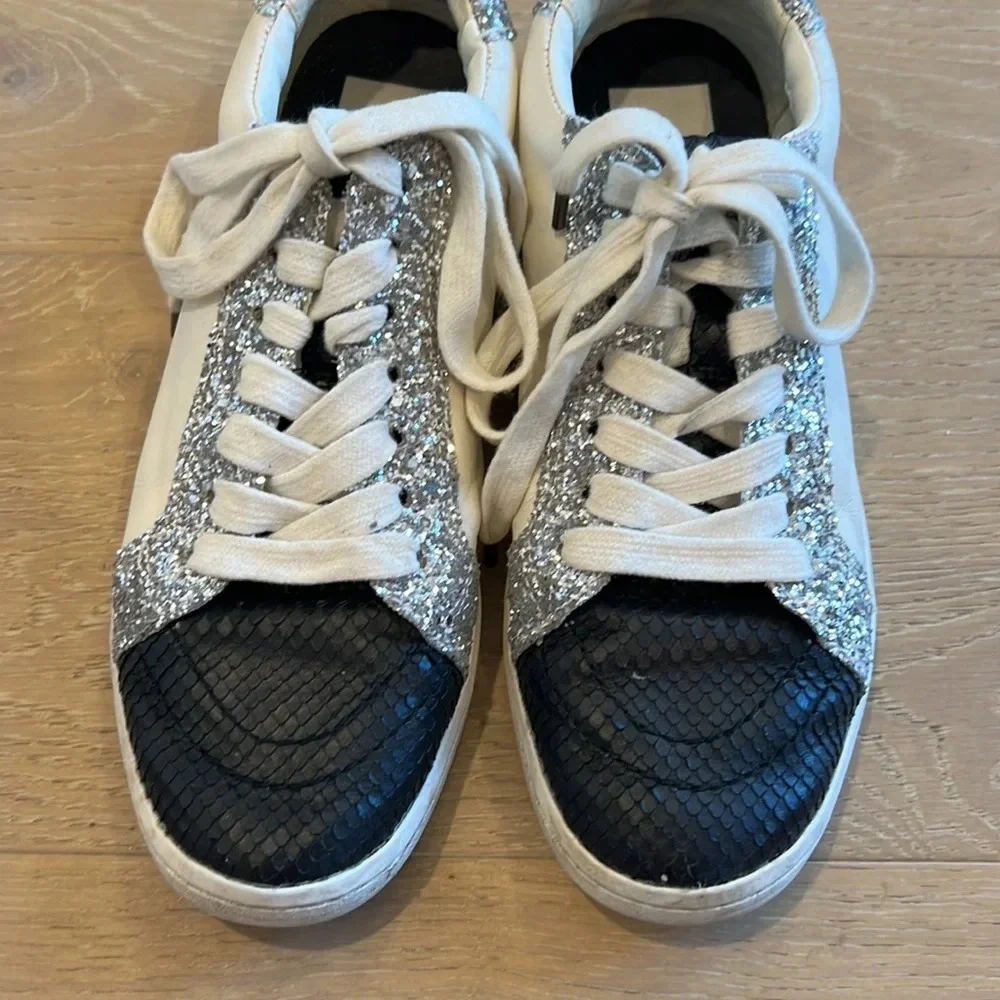 Dolce Vita Sparkly Sneakers Womens Shoes size 8.5 Casual Dressy Fun Eclectic - Picture 4 of 9